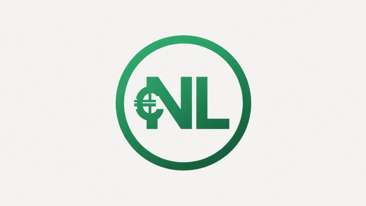 Minimalist emerald circular monogram with letters NL forming a balanced finance emblem reflecting transparency, trustworthiness, and strategic focus of NL Finance Consult for Dutch companies.